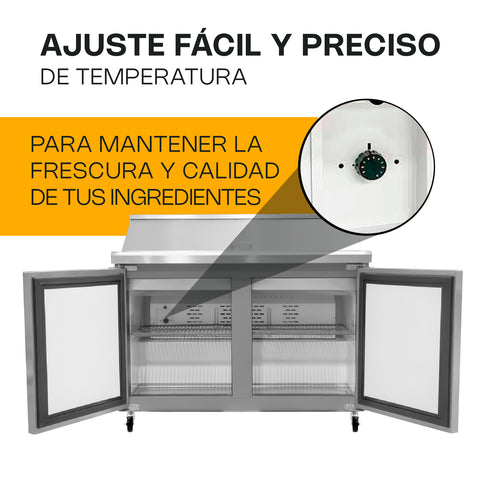 Mesa refrigerada de preparación 13.3 pies