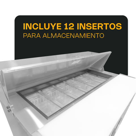 Mesa refrigerada de preparación 13.3 pies