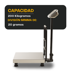 Báscula de Plataforma Inoxidable Plegable 200 kg