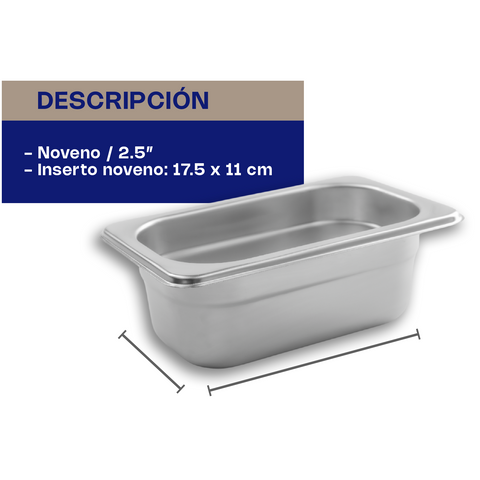 Inserto de Acero Inoxidable Noveno
