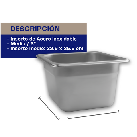 Inserto de Acero Inoxidable Medio