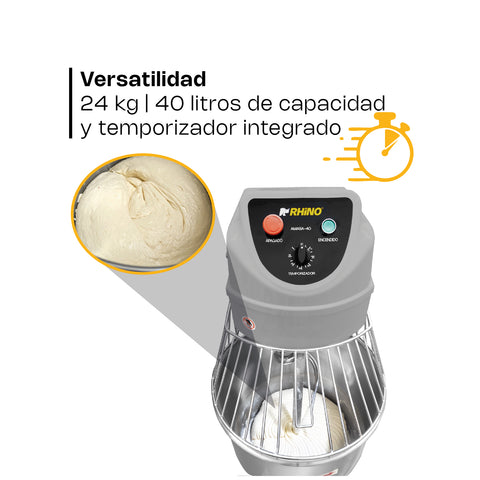 Amasadora comercial 40 lt