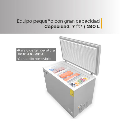 Congelador Horizontal de 7 pies