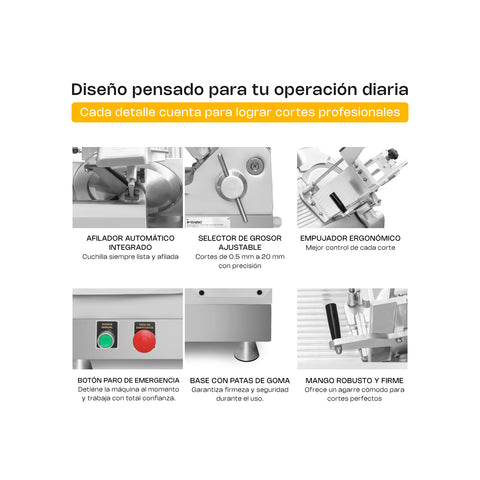 Rebenadora de Carne Semi Congelada 350 mm