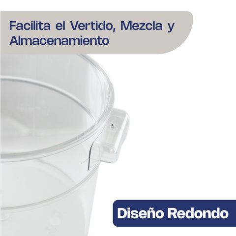 Recipiente de policarbonato redondo