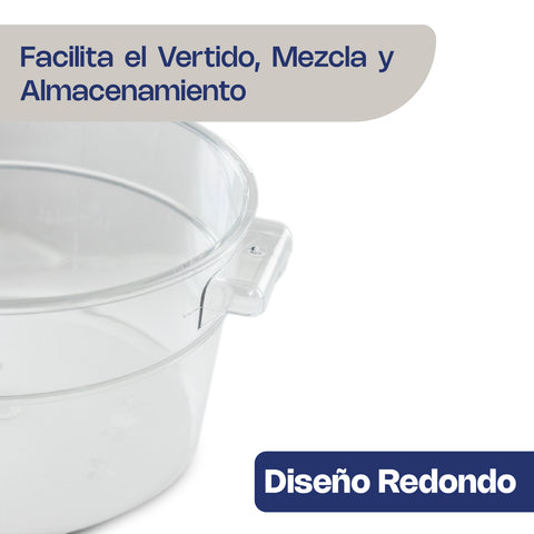Recipiente de policarbonato redondo