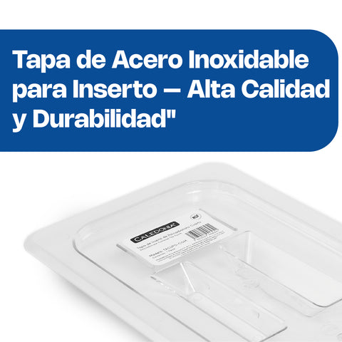 Tapa de Inserto de Policarbonato, Tamaño Cuarto