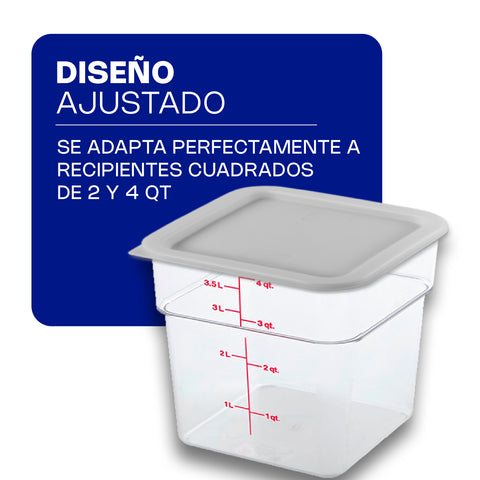 Tapa para recipiente cuadrado