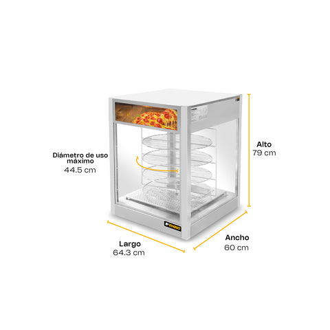 Vitrina Calentadora de Pizza 177L